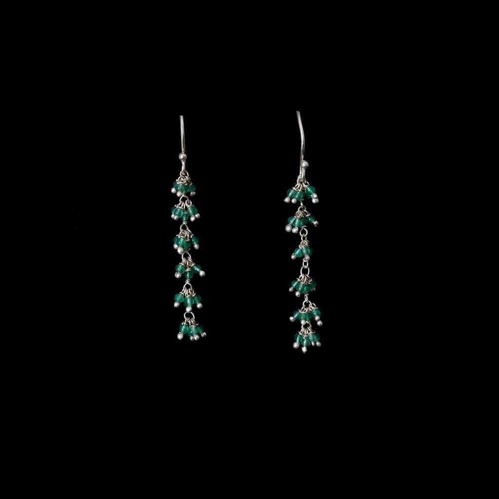 Emerald Cascade Drop Earrings