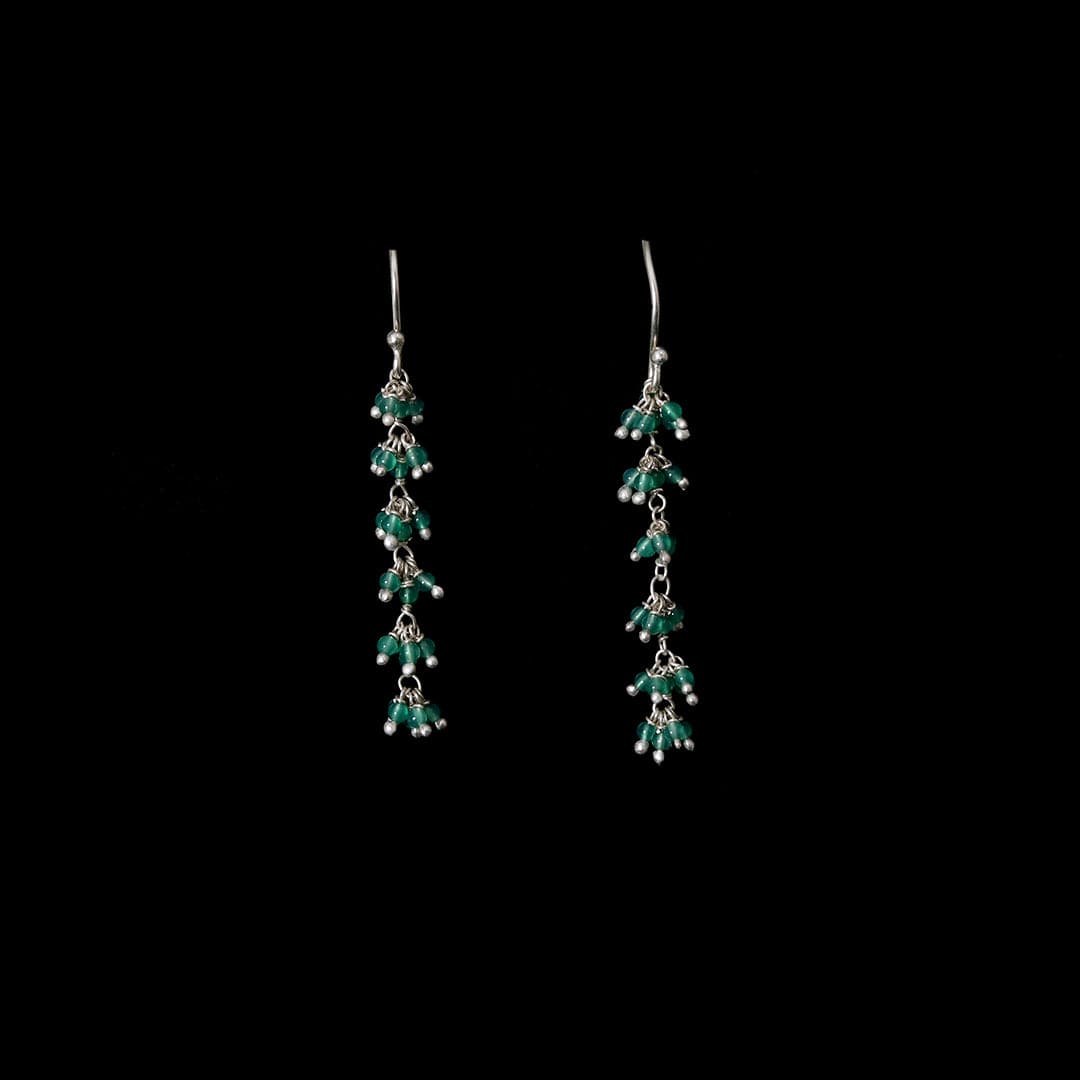 Emerald Cascade Drop Earrings