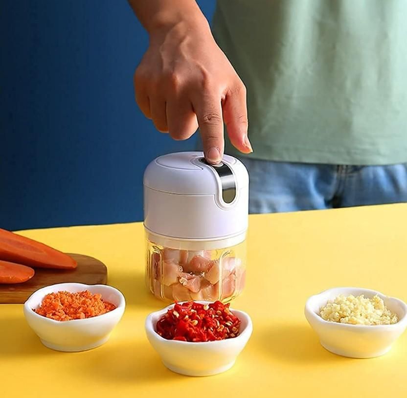 Portable One-Touch Electric Food Chopper
