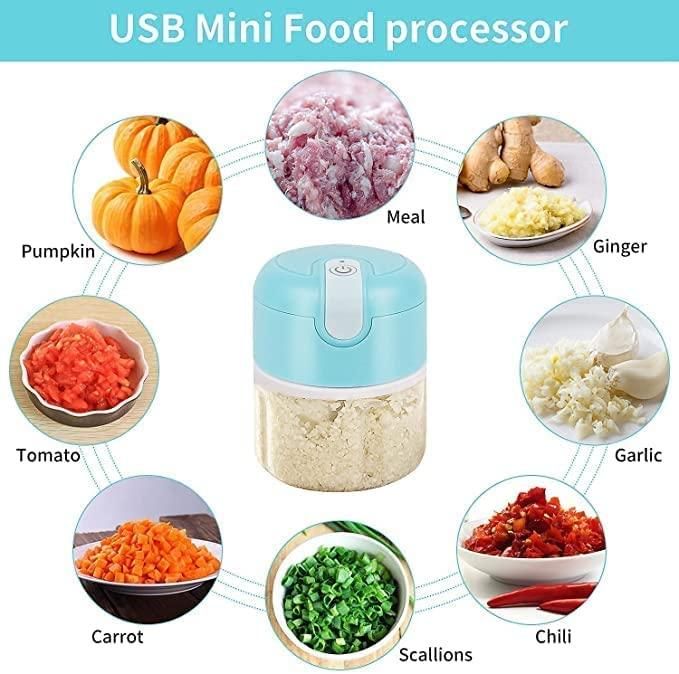 Portable One-Touch Electric Food Chopper