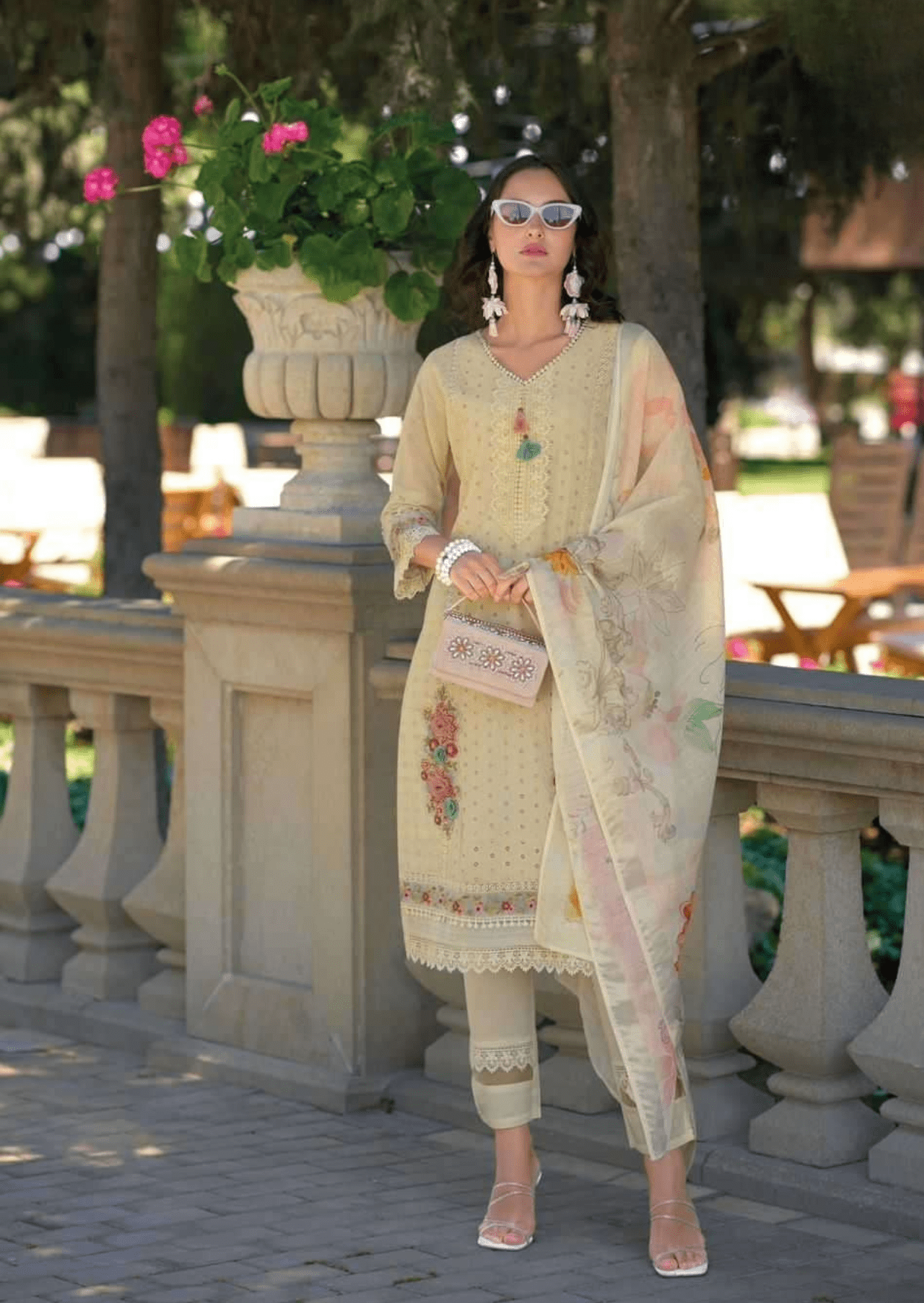 Narmeen Ivory Elegance Embroidered Lawn Suit